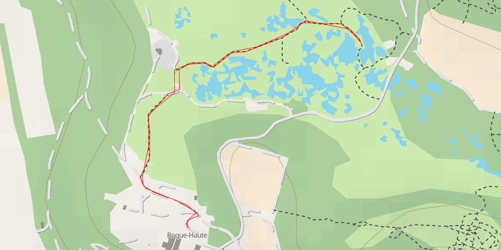 Carte de l'itinéraire :  Réserve naturelle de Roque-Haute - Chemin des Perrières