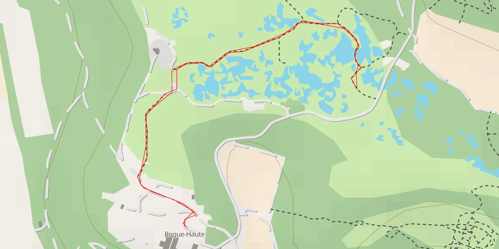 Carte de l'itinéraire :  Réserve naturelle de Roque-Haute - Chemin de Vias