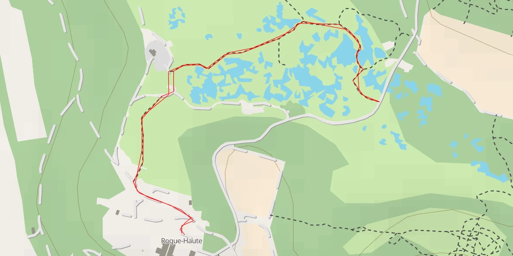 Carte de l'itinéraire :  Réserve naturelle de Roque-Haute - Chemin de Vias