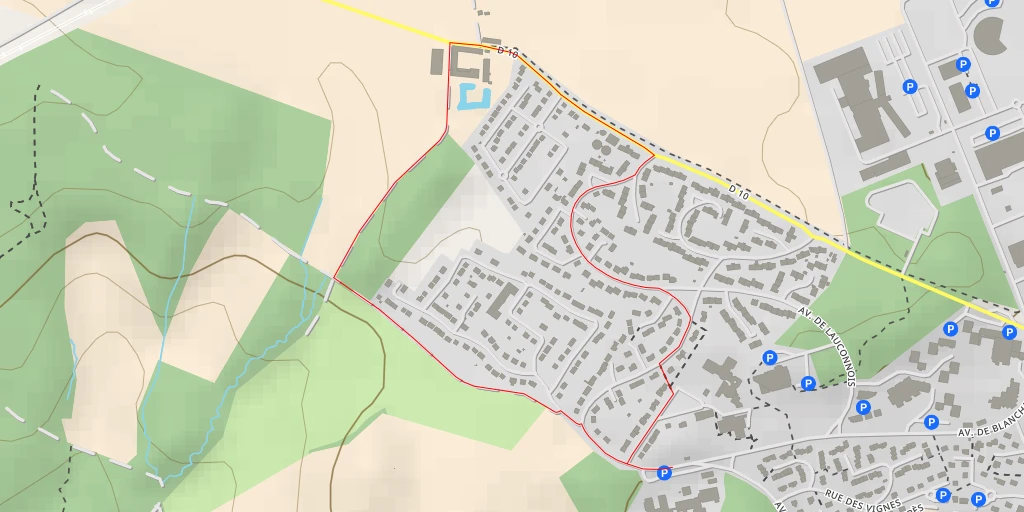 Map of the trail for Rue du Héron