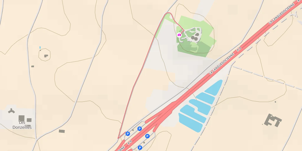 Map of the trail for AI - Pioch des Masques - Florensac