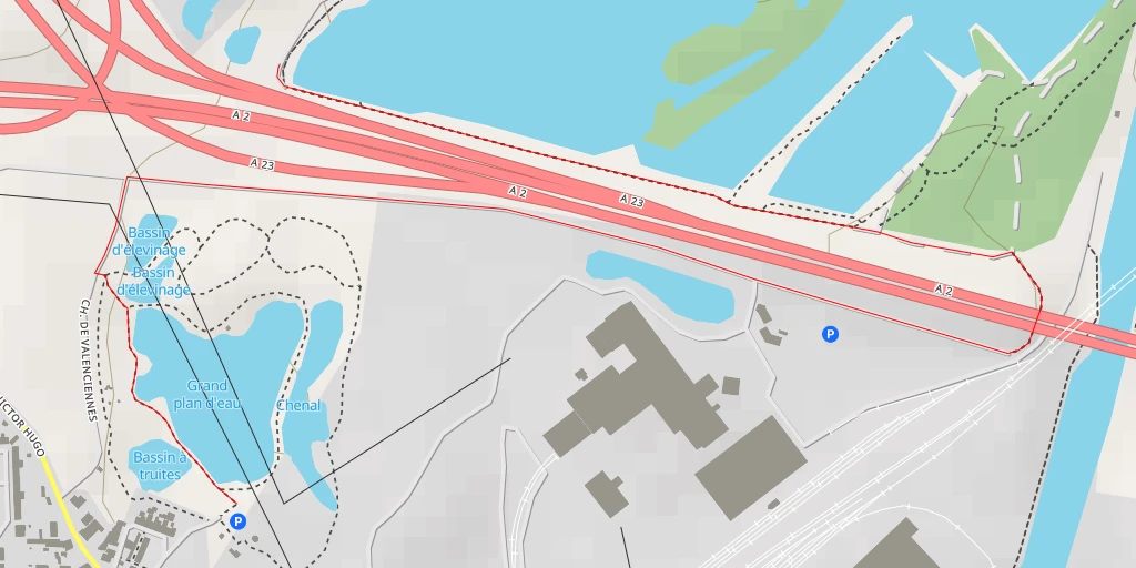 Map of the trail for A 23 - A 23