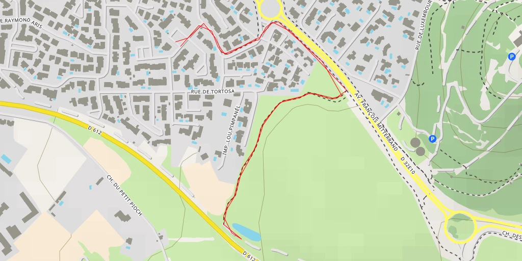 Carte de l'itinéraire :  Golf du Cap d'Agde - Avenue François Mitterrand