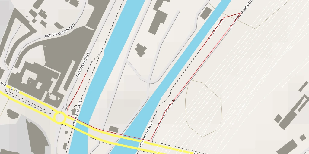 Map of the trail for Chemin de Halage - Chemin de Halage