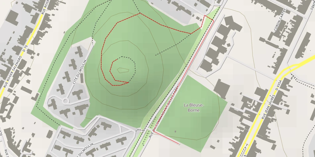 Map of the trail for Terril 189b - Cité du Moulin