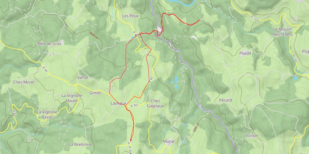 Map of the trail for Route du Rez-de-Sol - Route du Rez-de-Sol