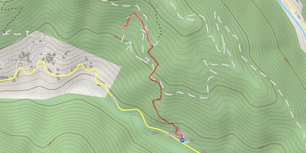 Carte de l'itinéraire :  Chemin du Mas Figuier - Chemin du Mas Figuier