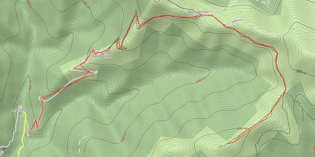 Carte de l'itinéraire :  La Borie