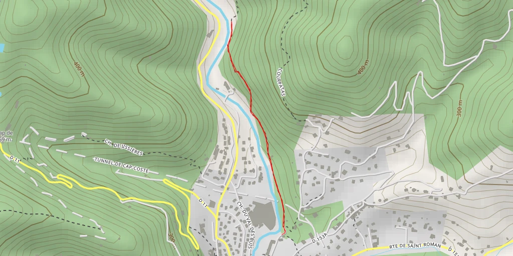 Carte de l'itinéraire :  La Sablette