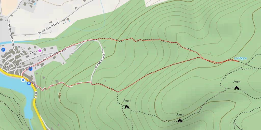 Carte de l'itinéraire :  Lavogne