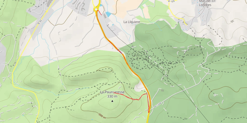 Map of the trail for AI - Pourcaresse