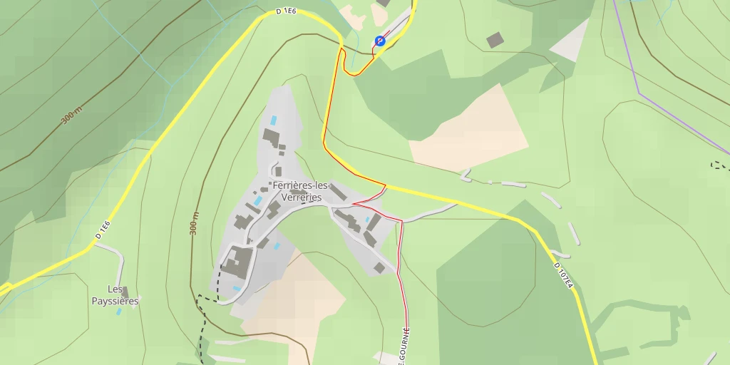 Map of the trail for AI - Ferrières-les-Verreries