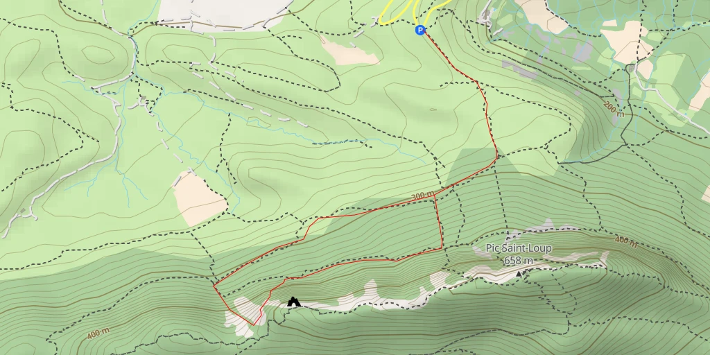 Map of the trail for Pic Saint Loup Éperon de l'Hubac