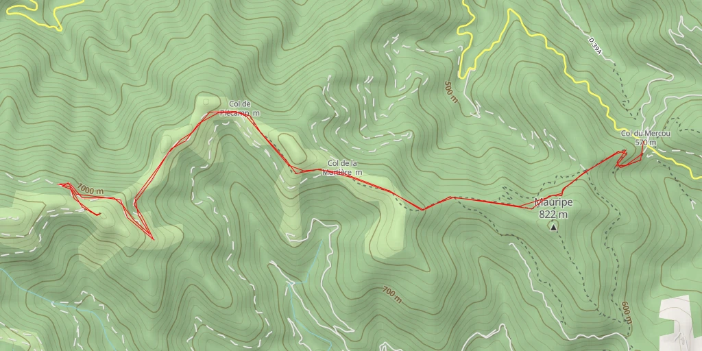 Carte de l'itinéraire :  Rocher de l'Aigle