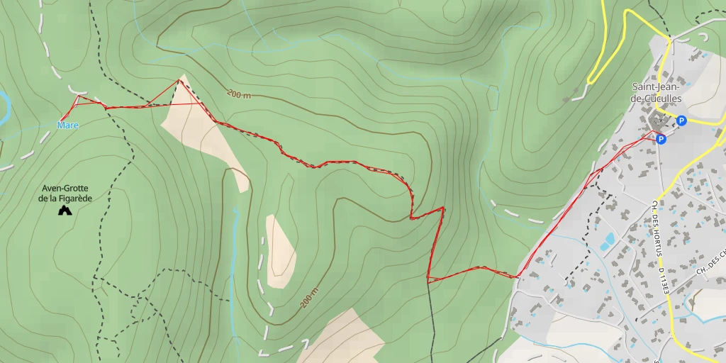 Carte de l'itinéraire :  Mare