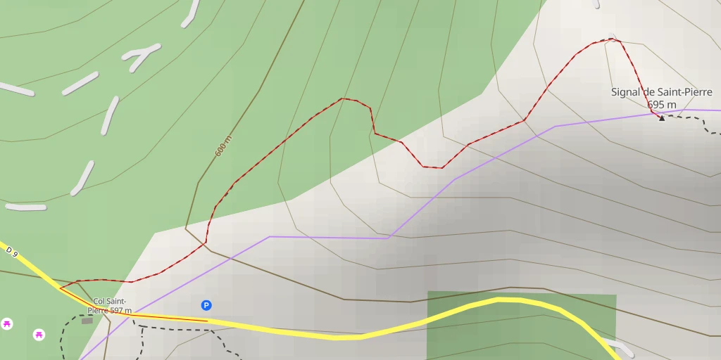 Carte de l'itinéraire :  Corniche des Cévennes