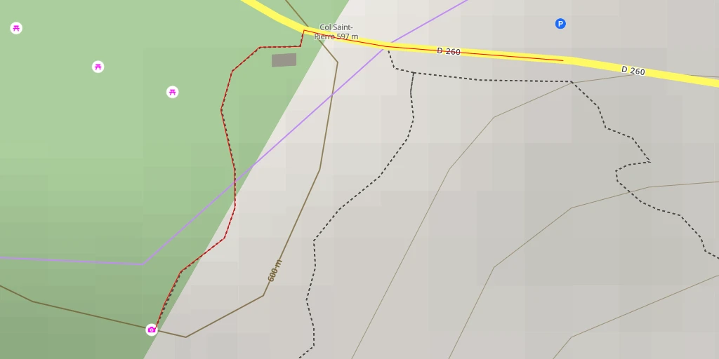 Map of the trail for AI - La Vallée Borgne - Saint-Étienne-Vallée-Française