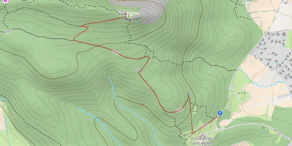 Map of the trail for Crêtes de Montferrand Château de Montferrand depuis St-Mathieu