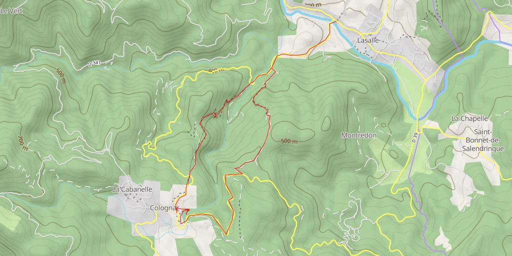 Carte de l'itinéraire :  Bassn du Moulin