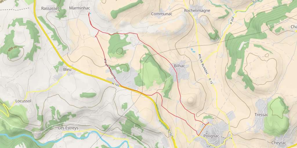 Map of the trail for Impasse de la Versonne - Impasse de la Versonne