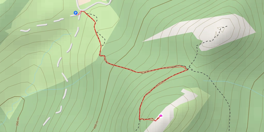 Map of the trail for AI - Rouquette - Monoblet