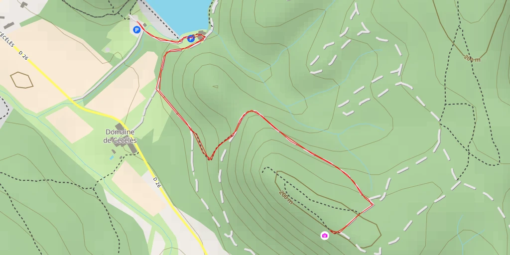 Carte de l'itinéraire :  Roc de la Cède - Saint-Mathieu-de-Tréviers