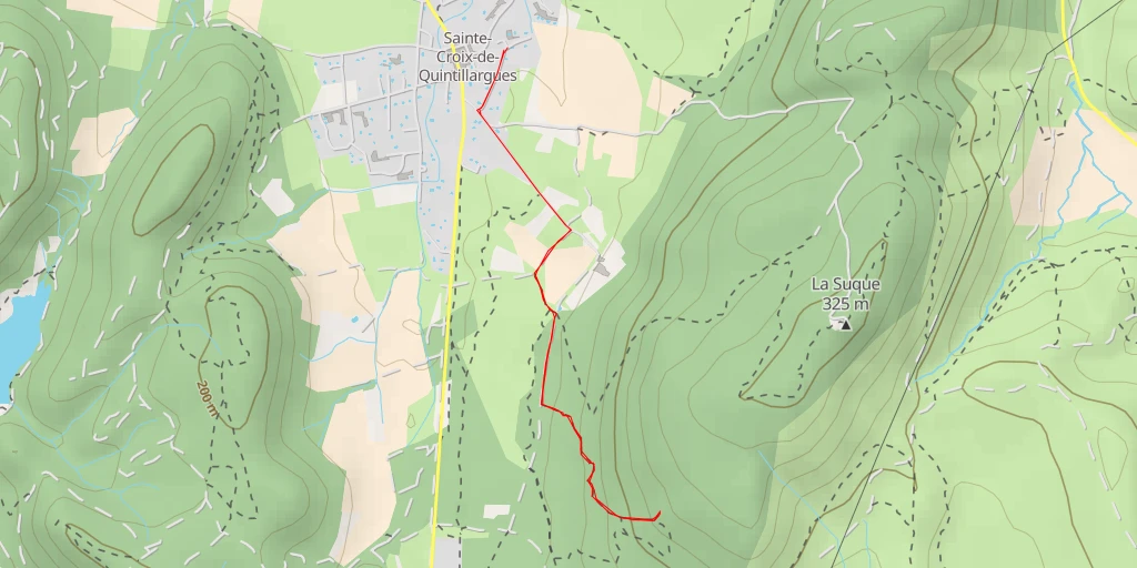 Carte de l'itinéraire :  Mounie - Sainte-Croix-de-Quintillargues