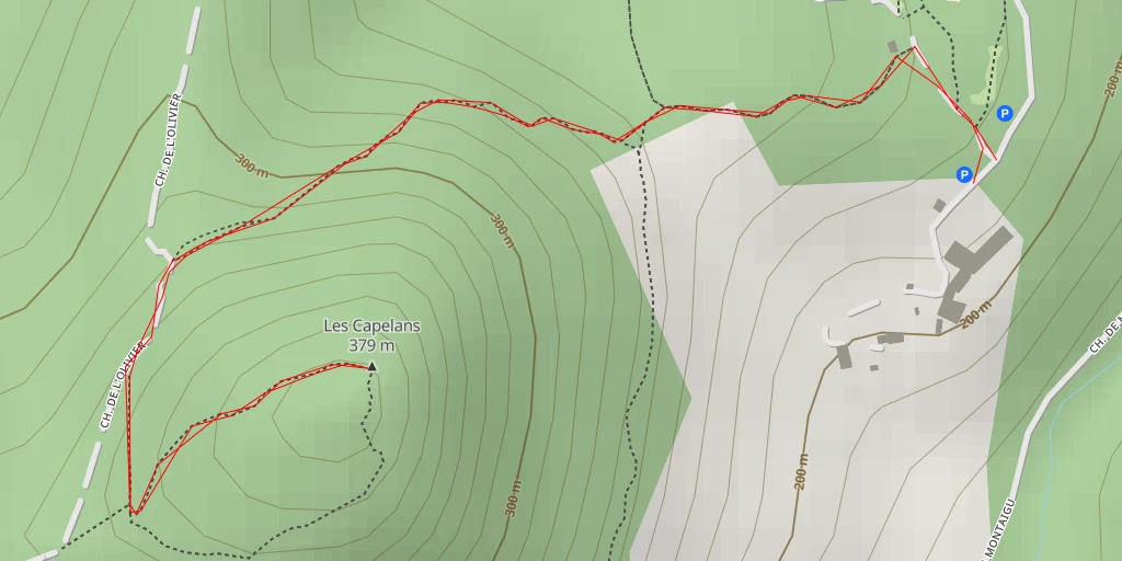 Carte de l'itinéraire :  Les Capelans