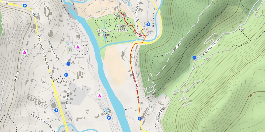 Carte de l'itinéraire :  Le Jardin des Bassins d'Eugène - Rue de Pérache