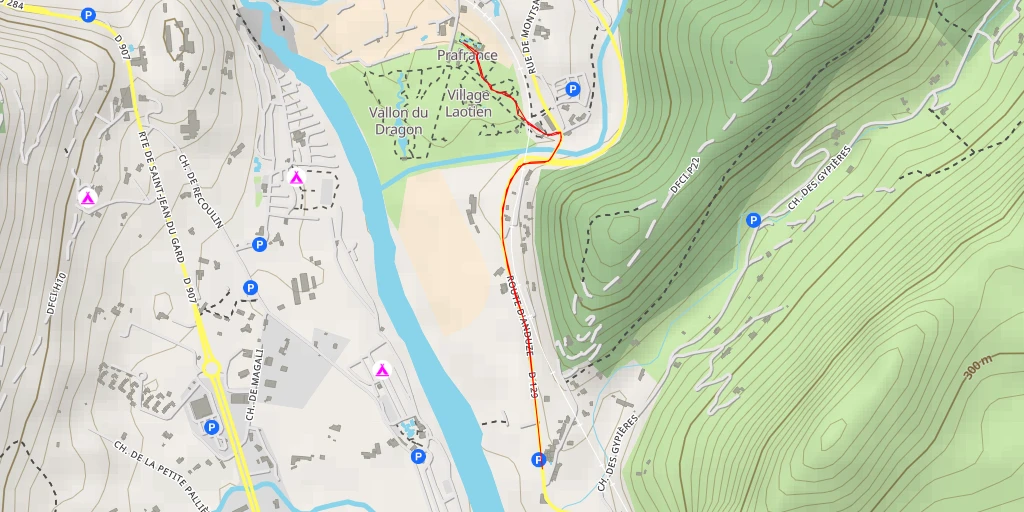 Map of the trail for Le Jardin des Bassins d'Eugène - Rue de Pérache