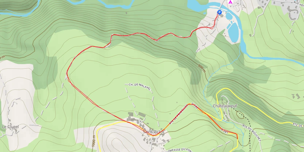 Map of the trail for D 281 - D 281