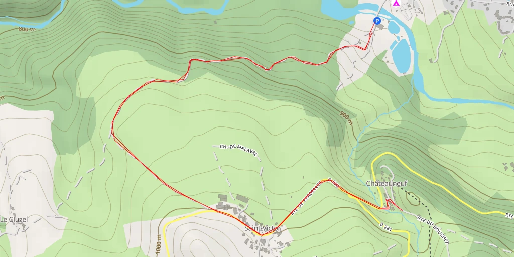 Map of the trail for Route du Bouchet - Route du Bouchet