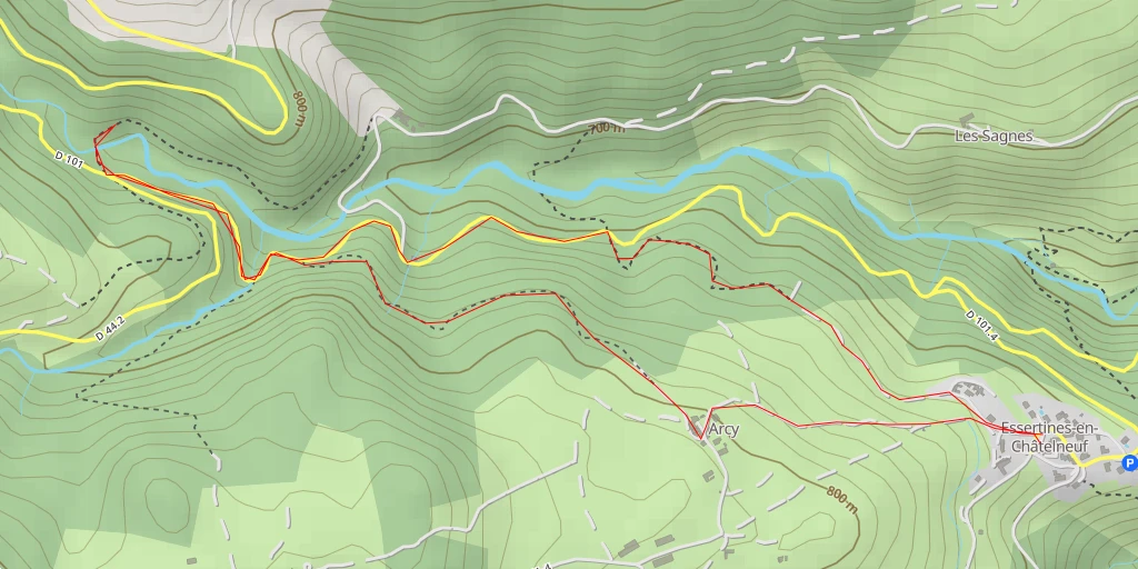 Map of the trail for Route des Everts - Route des Everts