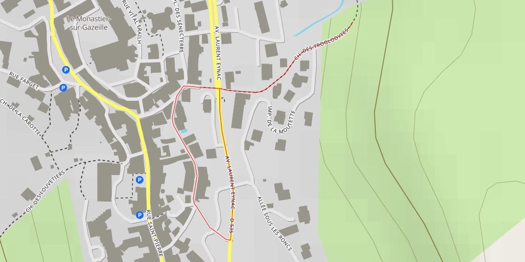 Map of the trail for Chemin des Troglodytes - Chemin des Troglodytes