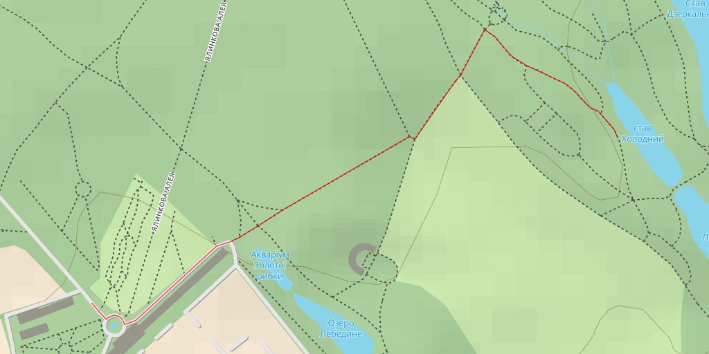 Map of the trail for Став Холодний