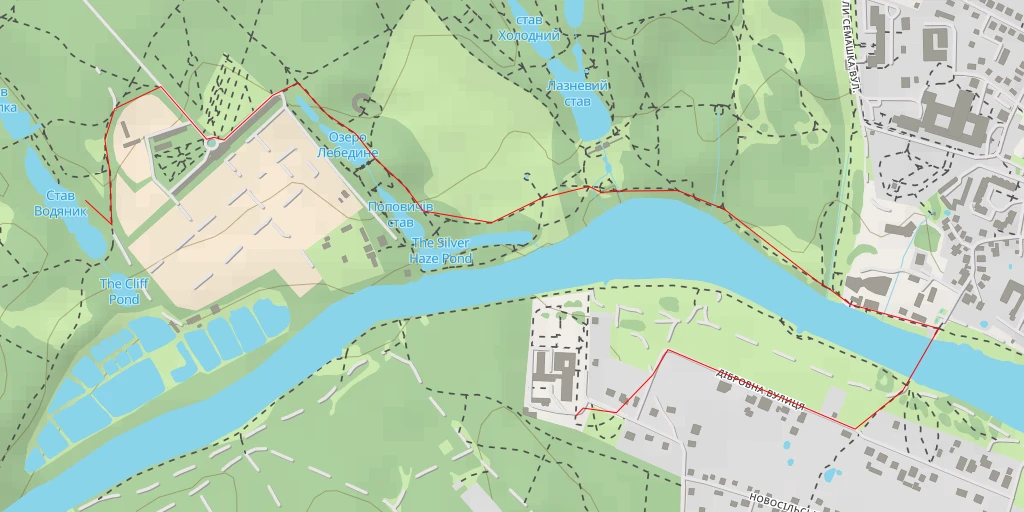 Map of the trail for Став Водяник