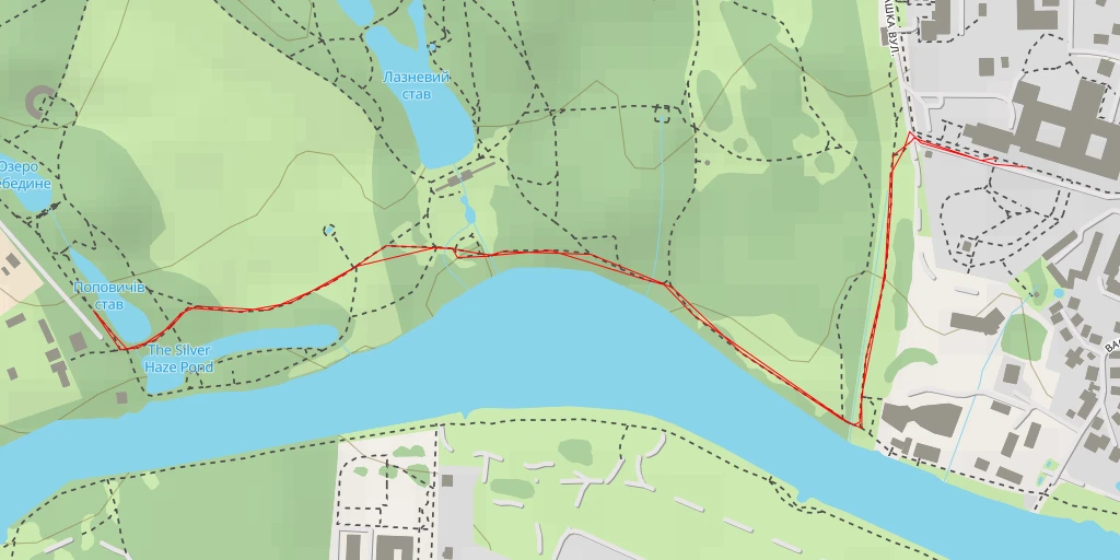 Map of the trail for Поповичів став