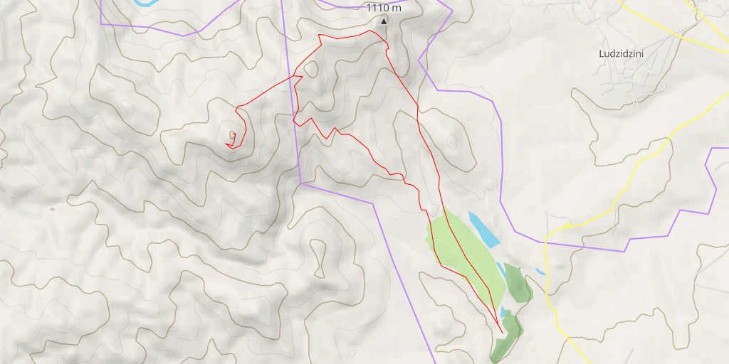 Map of the trail for Inkhundla Mhlambanyatsi