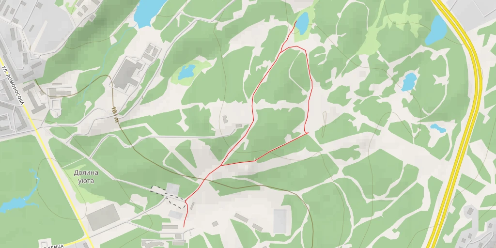 Map of the trail for Рабочее озеро