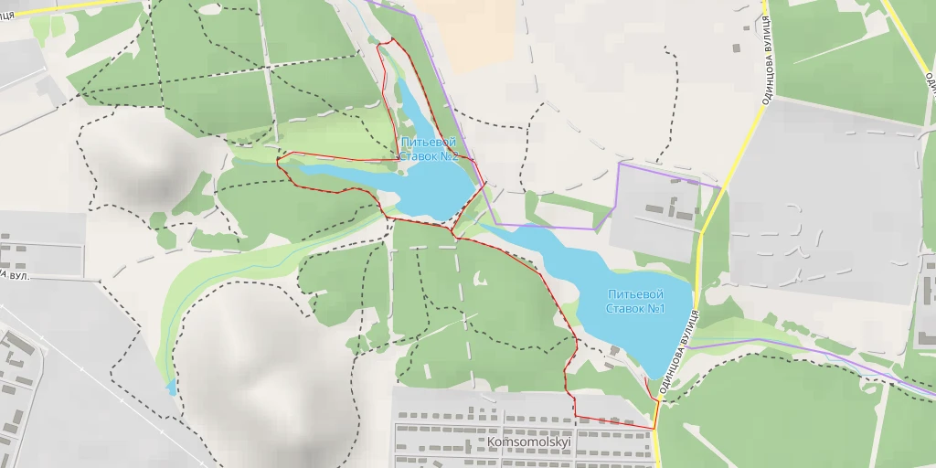 Map of the trail for Питний Ставок №2