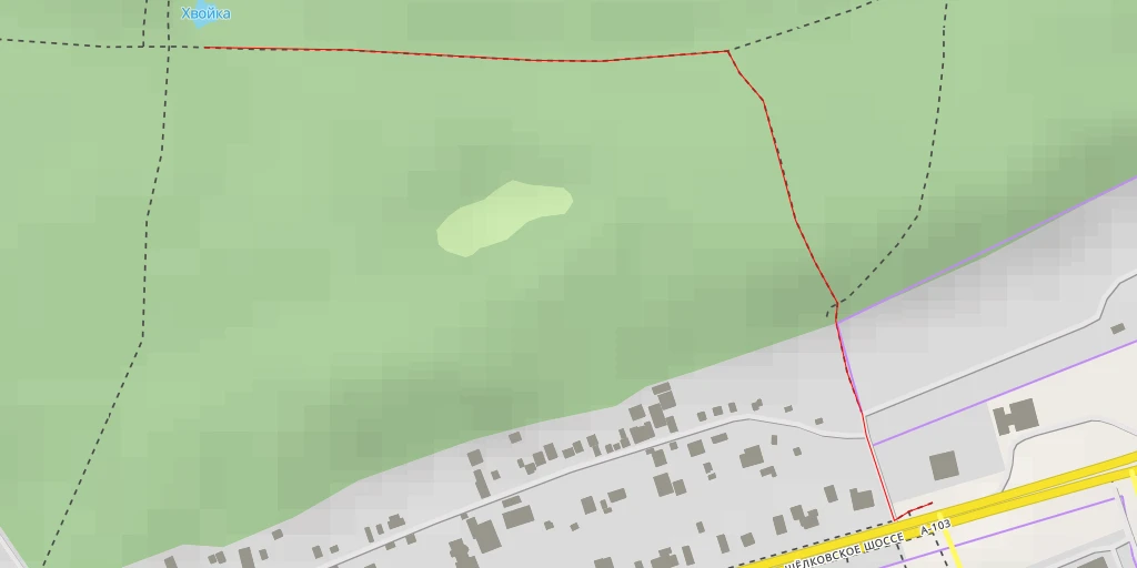 Map of the trail for Хвойка