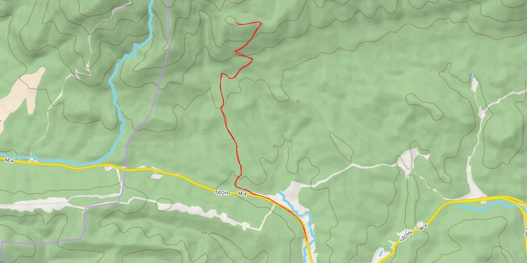 Map of the trail for щель Ореховая