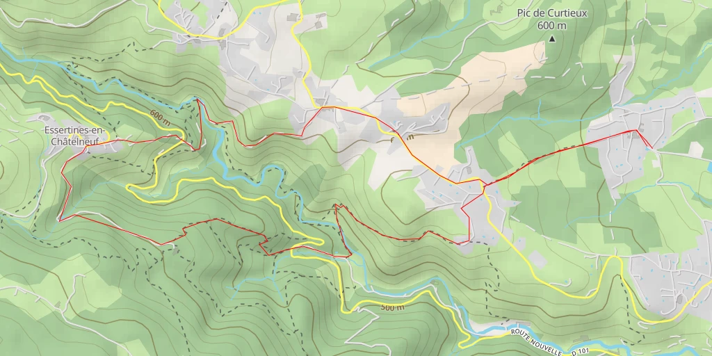 Map of the trail for Chemin d’Hérieux - Chemin d’Hérieux