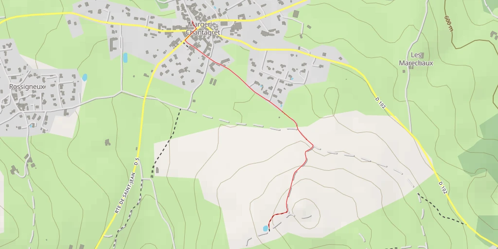 Map of the trail for Madone du mont Marcoux - Rue des Peyraguts