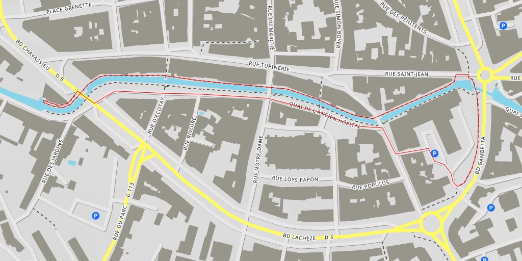 Map of the trail for Rue Tupinerie