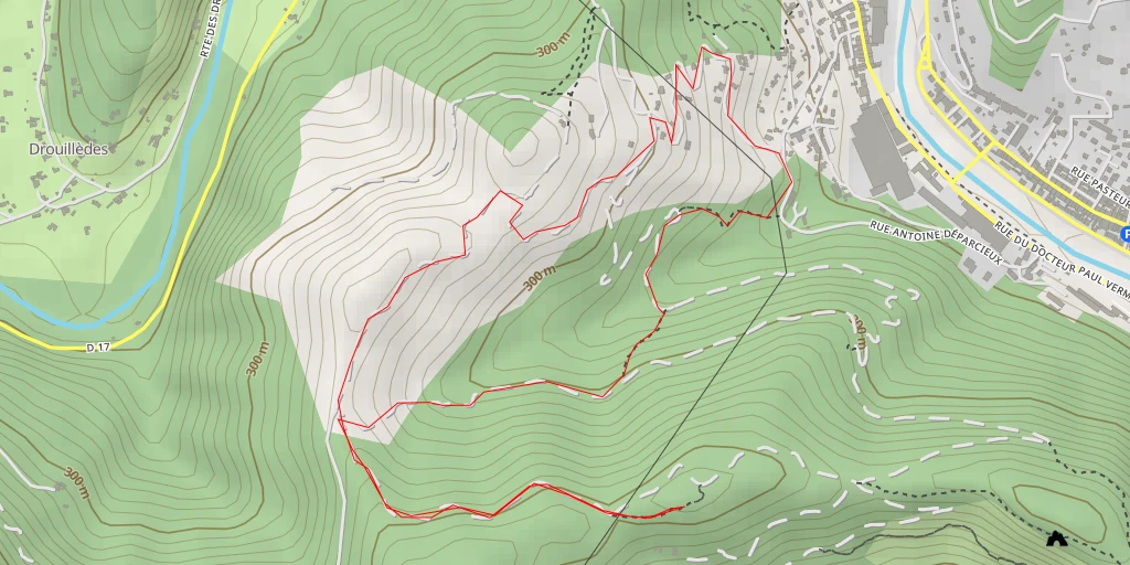 Map of the trail for Chapelle Saint-Laurent - Robiac-Rochessadoule