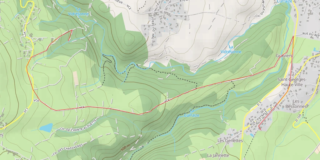 Map of the trail for Chemin du Nais - Chemin du Nais