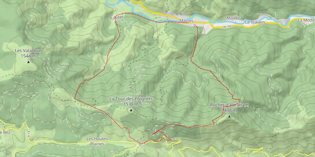 Carte de l'itinéraire :  Route des Plaines - Route des Plaines