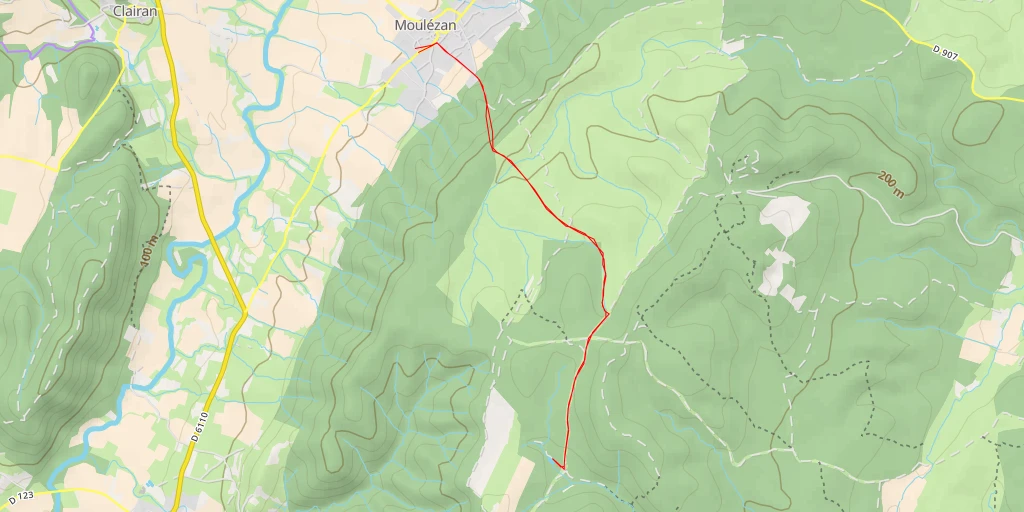 Carte de l'itinéraire :  Tire Corde et Matelas