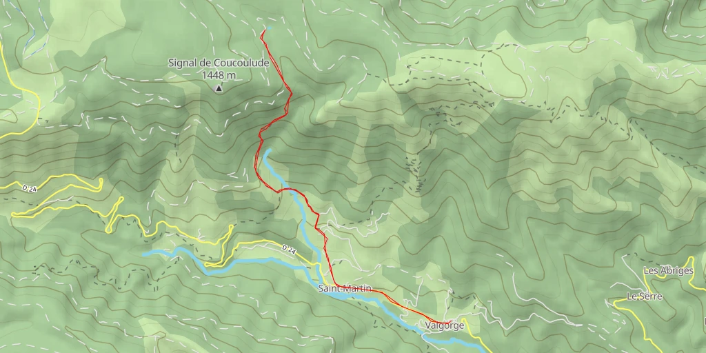 Map of the trail for L'Escoufour - Route des Plaines